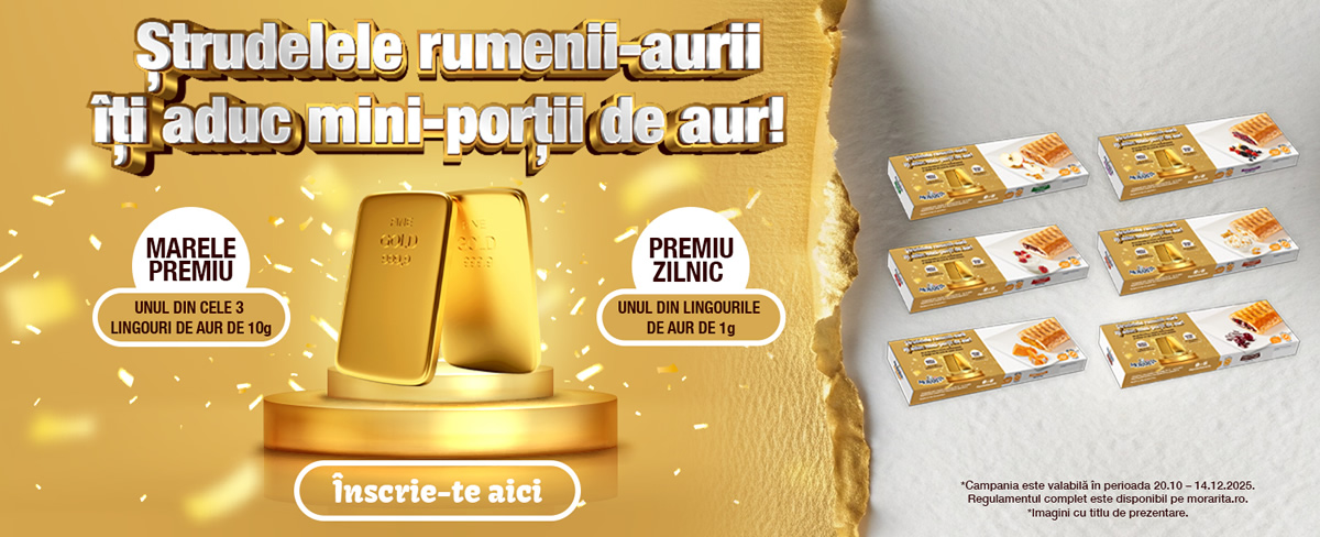 Ștrudelele rumenii-aurii îți aduc mini-porții de aur!